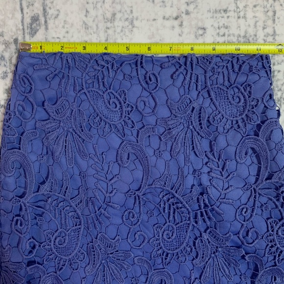 VTG bebe Blue crochet lace skirt 00 - Picture 10 of 11